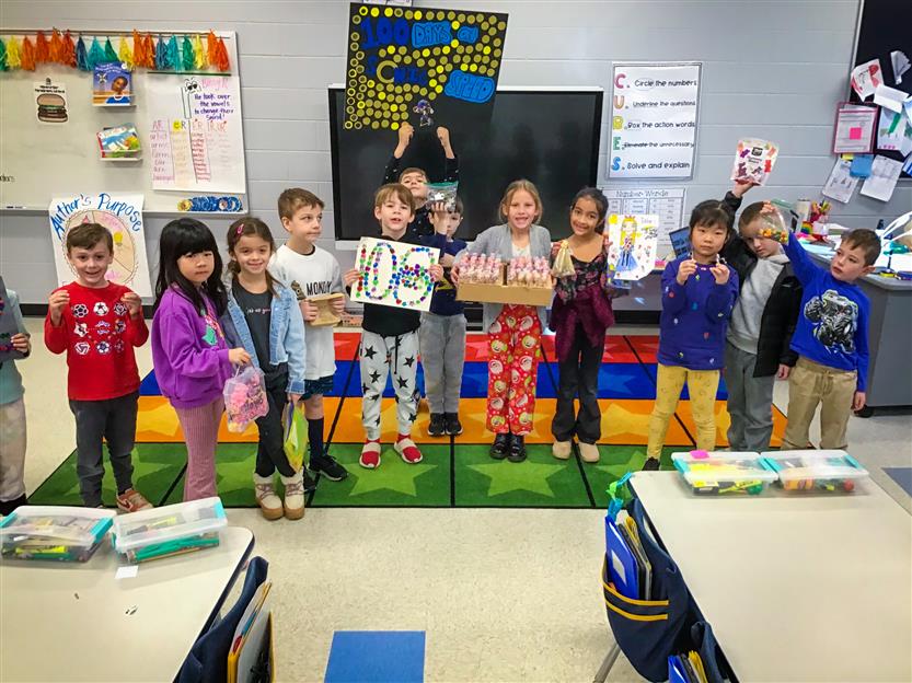 Students celebrate the 100th day of school